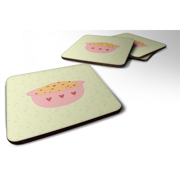 Carolines Treasures Cookie Dough on Green Foam Coasters - Set of 4 - BB7296FC