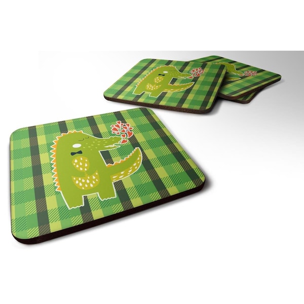 Carolines Treasures Alligator Love Foam Coasters - Set of 4 - BB6741FC