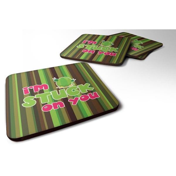 Carolines Treasures Cactus Im Stuck on You Foam Coasters - Set of 4 - BB6851FC
