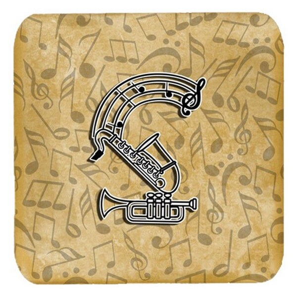 Carolines Treasures Letter S Musical Instrument Alphabet Foam Coasters- Set of 4 - CJ2004-SFC