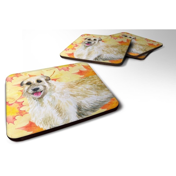 Carolines Treasures Irish Wolfhound Fall Foam Coaster, 3.5 x 3.5 in. - Set of 4 - BB9931FC