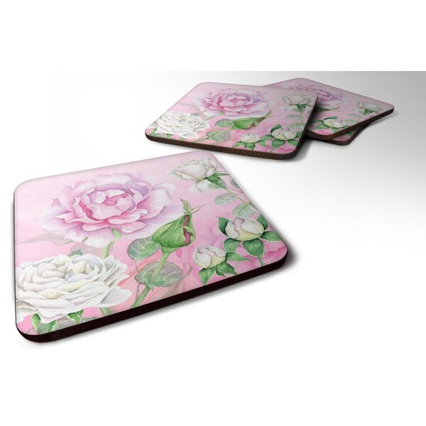 Carolines Treasures Rose Garden Foam Coasters - Set of 4 - BB7447FC