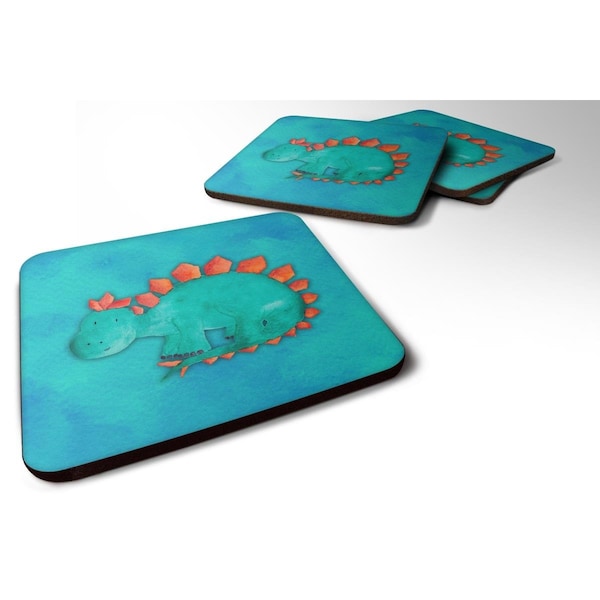 Carolines Treasures Stegosaurus Watercolor Foam Coasters - Set of 4 - BB7399FC