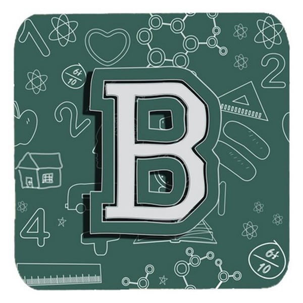 Carolines Treasures Letter B Back To School Initial Foam Coasters- Set of 4 - CJ2010-BFC