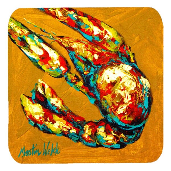 Carolines Treasures Crawfish Crawfish and Hot Foam Coasters- Set of 4 - MW1018FC