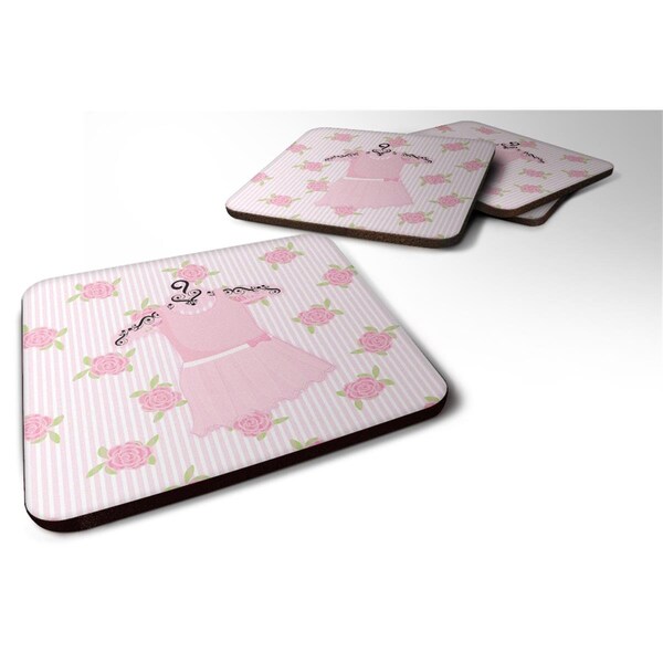 Carolines Treasures Ballerina Ballet Attire Foam Coaster, Set of 4 - BB5158FC