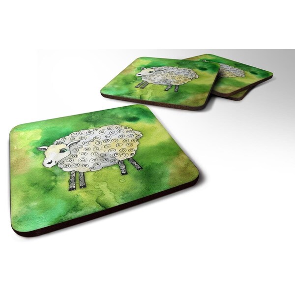 Carolines Treasures Irish Sheep Foam Coasters - Set of 4 - BB5768FC