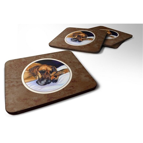 Carolines Treasures Natural Eared Fawn Great Dane Momma and Puppy Foam Coaster, Set of 4 - 7099FC