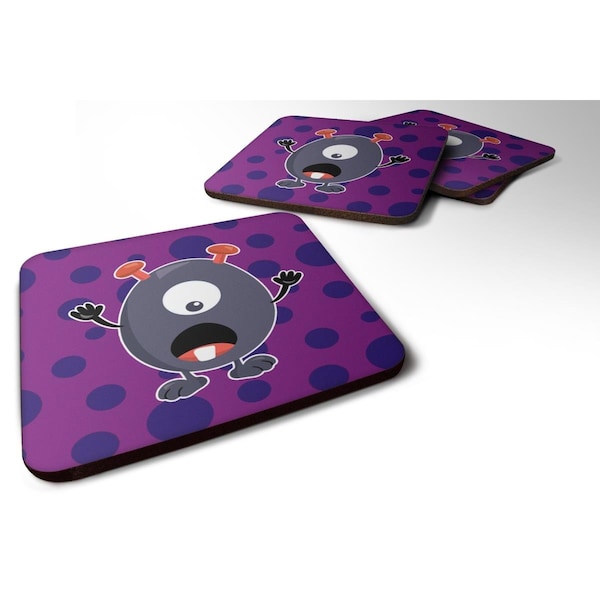 Carolines Treasures Little Monster Grape Gordo Foam Coasters - Set of 4 - BB7002FC