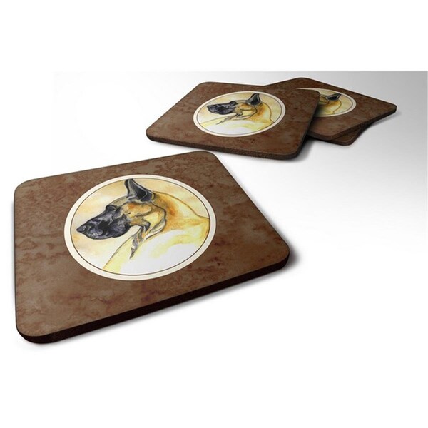 Carolines Treasures Fawn Great Dane Foam Coaster, 3.5 x 0.25 x 3.5 in. - Set of 4 - 7071FC