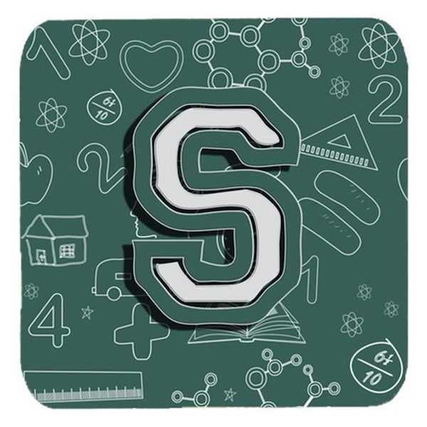 Carolines Treasures Letter S Back To School Initial Foam Coasters- Set of 4 - CJ2010-SFC