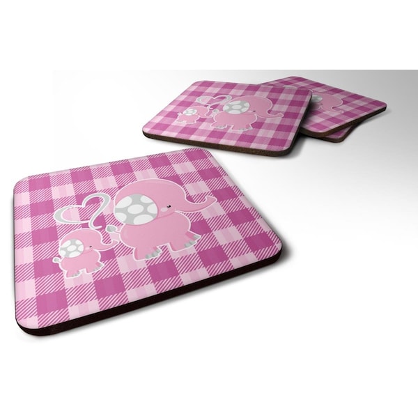 Carolines Treasures Elephant & Baby Foam Coasters - Set of 4 - BB6953FC