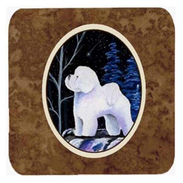 Carolines Treasures Carolines Treasures SS8397FC Starry Night Bichon Frise Foam Coasters - Set Of 4; 3.5 x 3.5 In. - SS8397FC