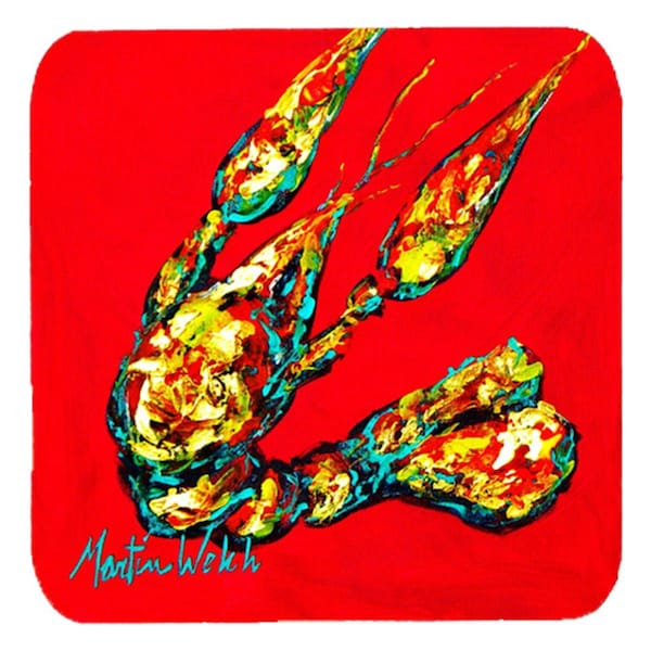 Carolines Treasures Crawfish Knuckles Foam Coasters- Set of 4 - MW1034FC