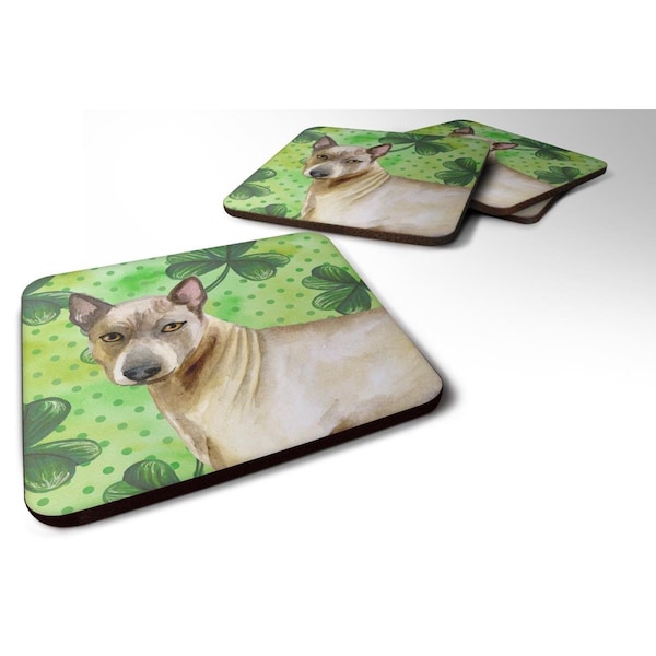 Carolines Treasures Thai Ridgeback St.Patricks Foam Coaster, 3.5 x 3.5 in. - Set of 4 - BB9854FC