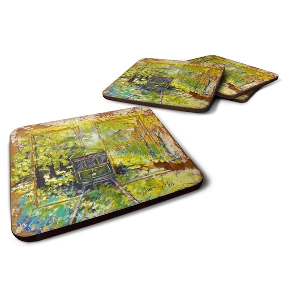 Carolines Treasures Streetcar End of the Line Foam Coasters - Set of 4 - MW1326FC