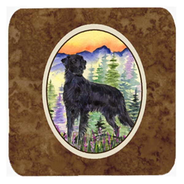 Carolines Treasures Flat Coated Retriever Foam Coasters - Set of 4 - SS8263FC