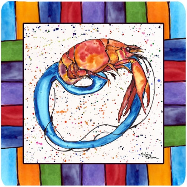 Carolines Treasures Beach And Seafood Foam Coasters - Set of 4 - 8438-OFC