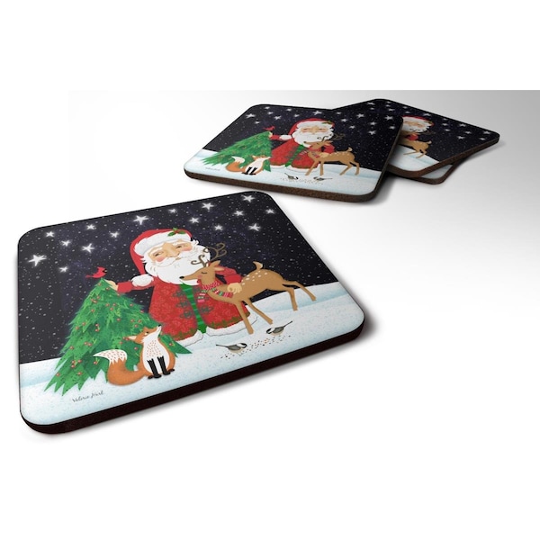 Carolines Treasures Santa Claus Christmas Foam Coasters - Set of 4 - VHA3033FC