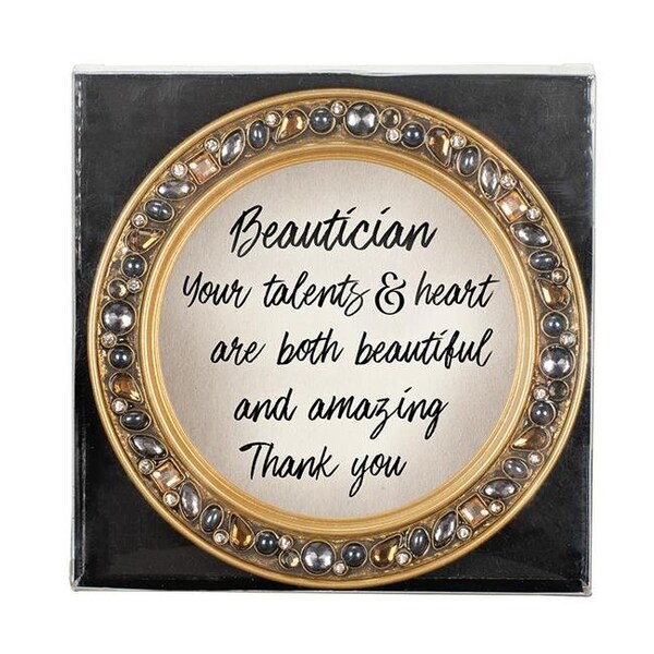 Dicksons Dicksons JCT101A Beautician Amber Jeweled Photo Frame Coaster - JCT101A