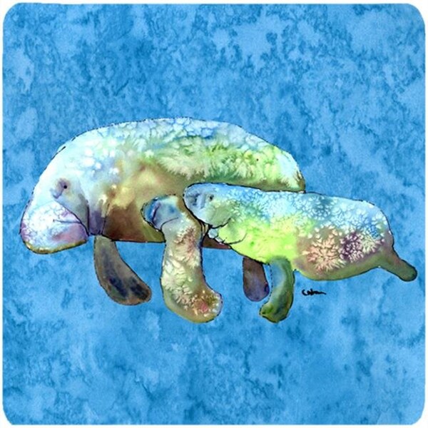 Carolines Treasures Carolines Treasures 8660FC Manatee Foam Coasters - Set Of 4 - 8660FC