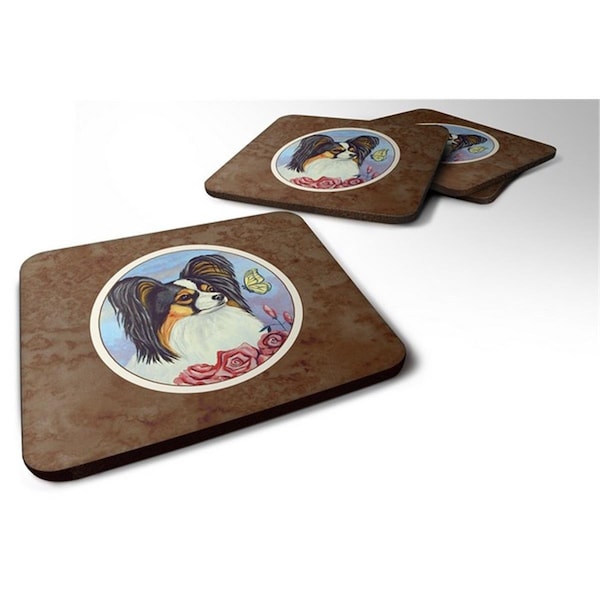 Carolines Treasures Papillon Yellow Butterfly Foam Coaster, Set of 4 - 7036FC
