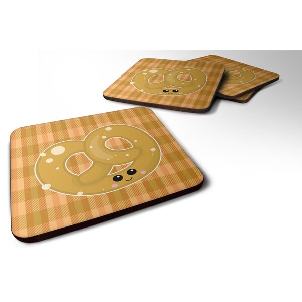 Carolines Treasures Pretzel Foam Coasters - Set of 4 - BB6888FC