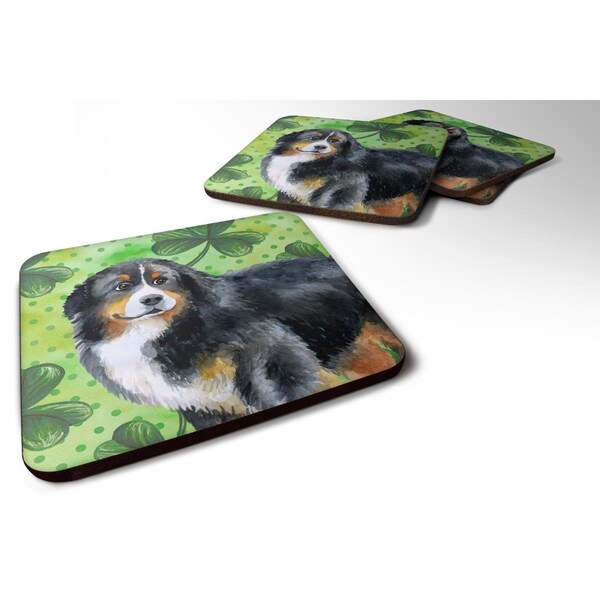Carolines Treasures Bernese Mountain Dog St Patricks Foam Coaster - Set of 4 - BB9819FC