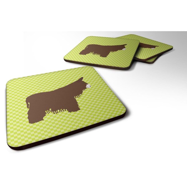 Carolines Treasures Poitou Poiteuin Donkey Green Foam Coaster, Set of 4 - BB7678FC