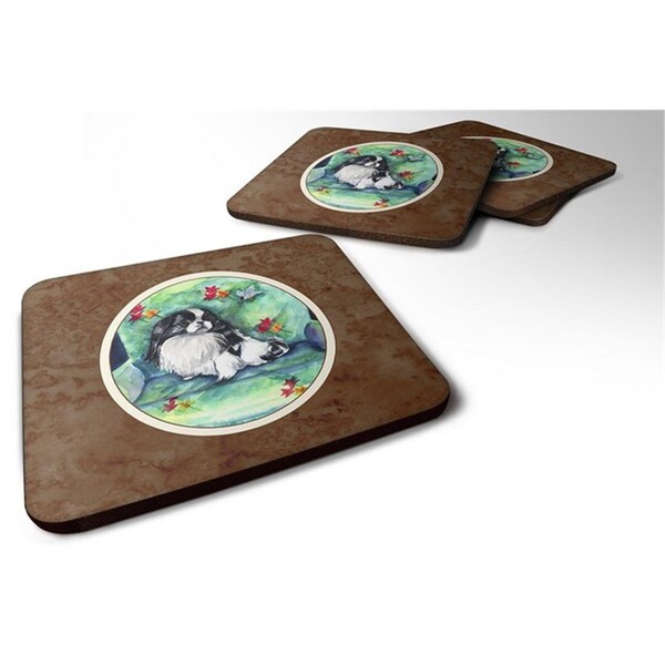Carolines Treasures Japanese Chin in Mommas Chair Foam Coaster, Set of 4 - 7034FC