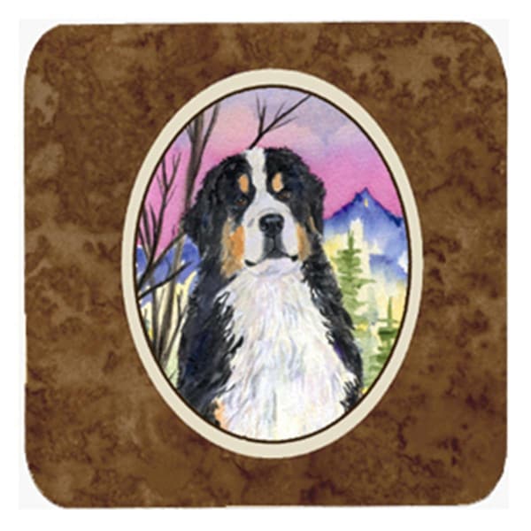 Carolines Treasures Bernese Mountain Dog Foam Coasters - Set of 4- 3.5 x 3.5 In. - SS8336FC