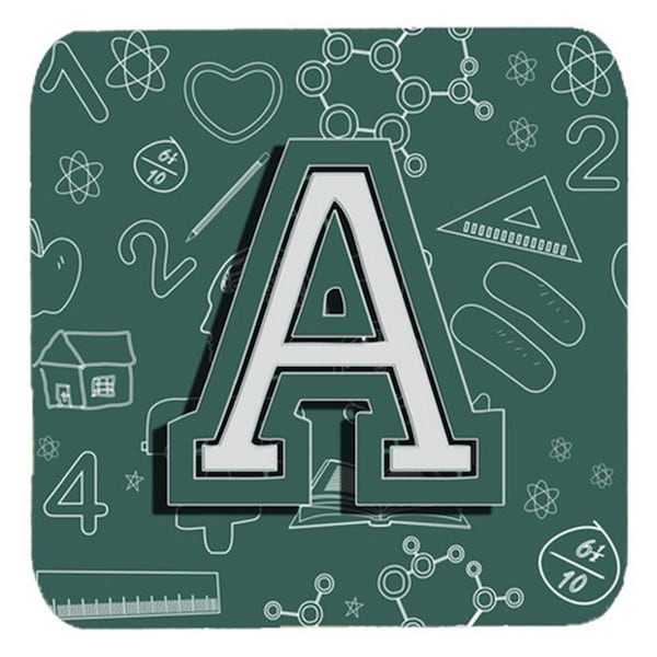 Carolines Treasures Letter A Back To School Initial Foam Coasters- Set of 4 - CJ2010-AFC