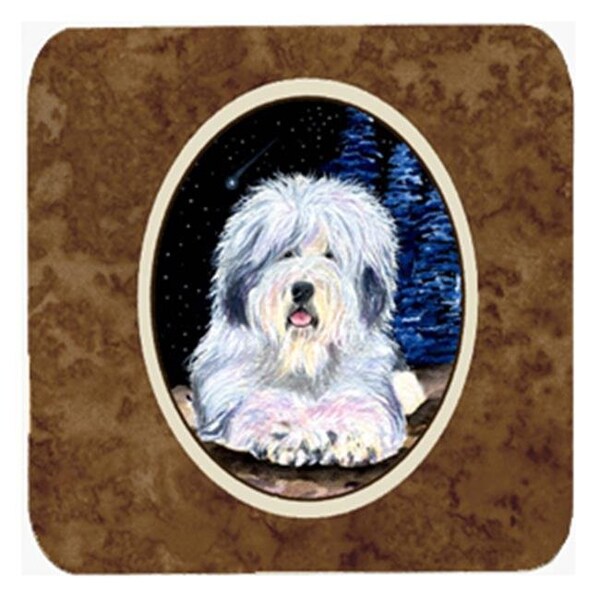 Carolines Treasures Carolines Treasures SS8443FC Starry Night Old English Sheepdog Foam Coasters - Set Of 4; 3.5 x 3.5 In. - SS8443FC