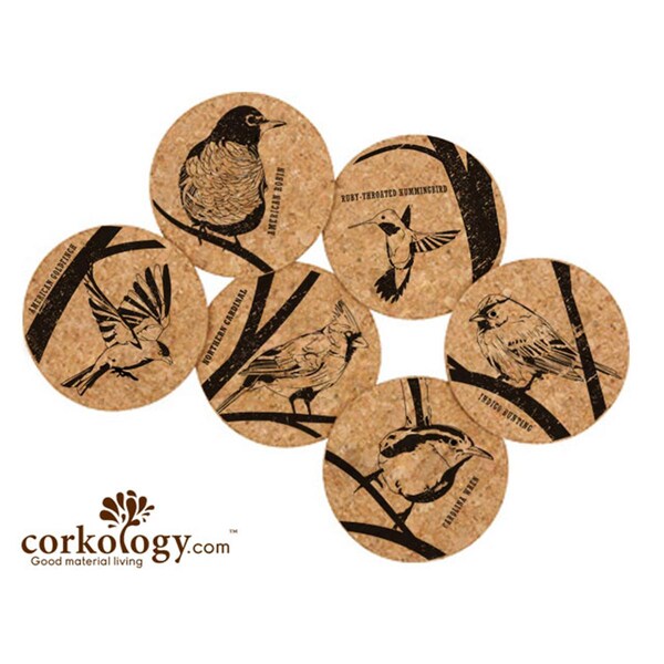 Corkology Songbirds Cork Coaster Sets - 378