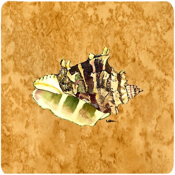 Carolines Treasures Shells Foam Coasters - Set of 4- 3.5 x 3.5 In. - 8658FC