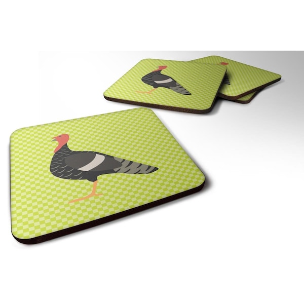 Carolines Treasures Marragansett Turkey Green Foam Coaster, Set of 4 - BB7813FC