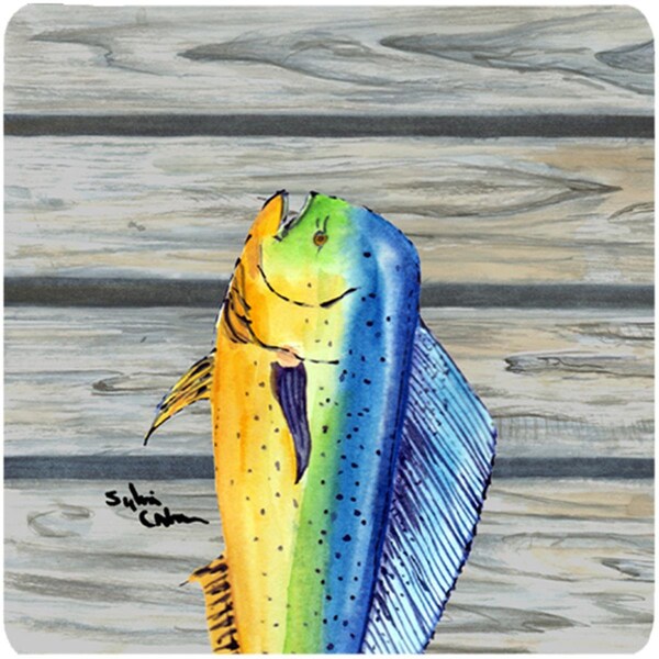Carolines Treasures Dolphin Mahi Mahi Foam Coasters - Set of 4 - 8470FC