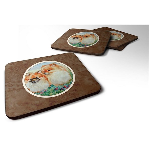 Carolines Treasures Pomeranian Foam Coaster, 3.5 x 0.25 x 3.5 in. - Set of 4 - 7262FC