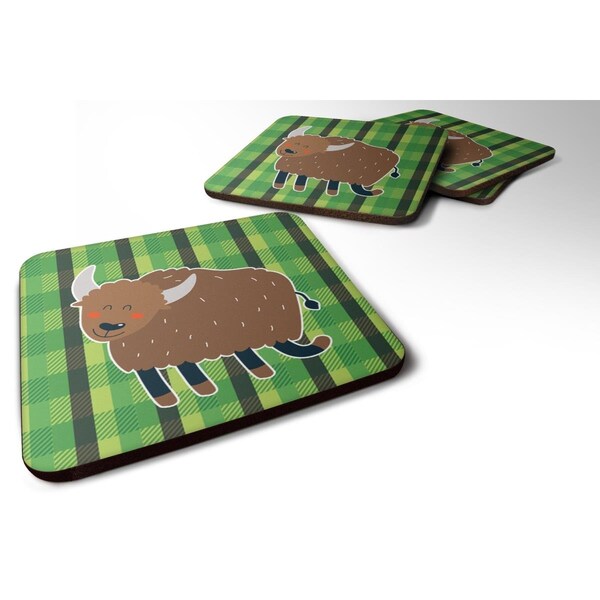 Carolines Treasures Bull Foam Coasters - Set of 4 - BB6763FC