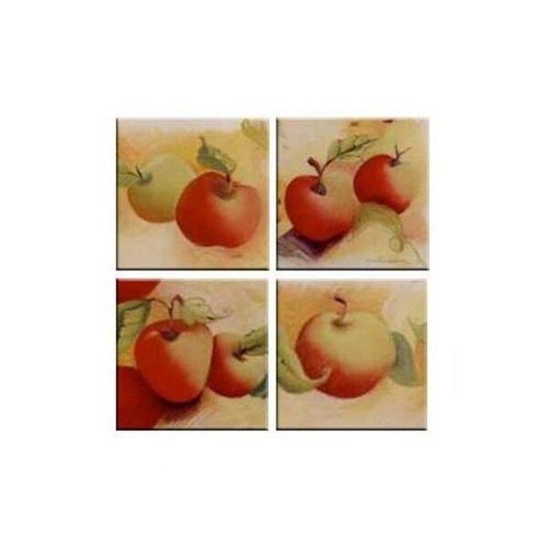 Mcgowan Mfg Co McGowan TT00530 Tuftop Apples Coasters Set of 4 - TT00530