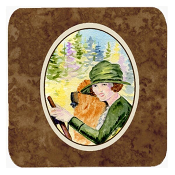 Carolines Treasures Lady Driving With Her Chow Chow Foam Coasters- Set of 4 - SS8527FC