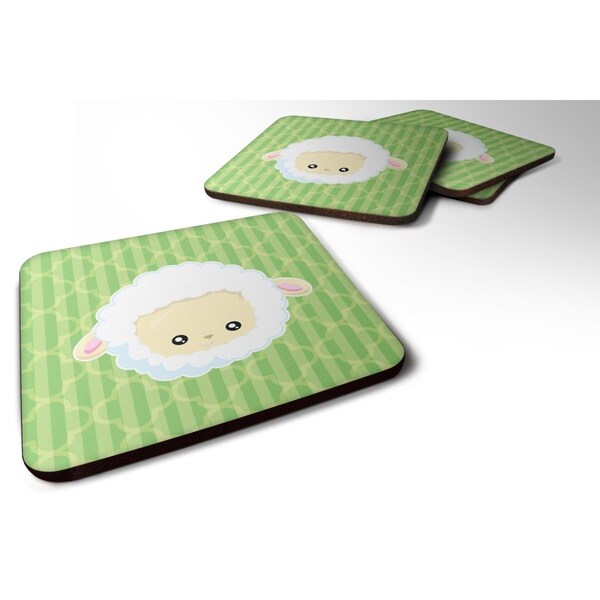 Carolines Treasures Sheep Lamb Face Foam Coasters - Set of 4 - BB6928FC