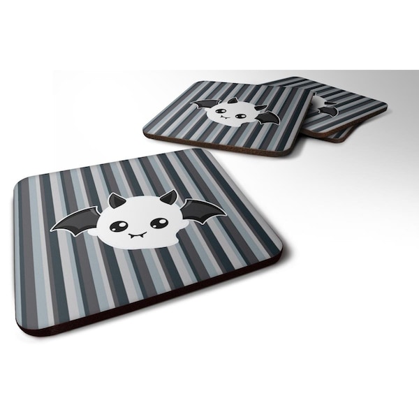 Carolines Treasures Halloween Ghost Bat Foam Coasters - Set of 4 - BB6964FC