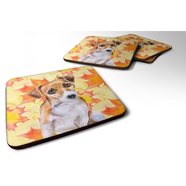 Carolines Treasures Jack Russell Terrier No. 2 Fall Foam Coaster, Set of 4 - BB9974FC