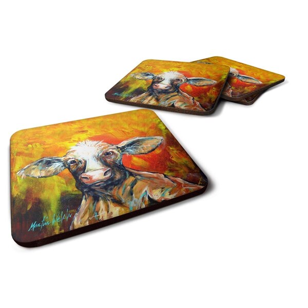 Carolines Treasures Happy Cow Foam Coasters - Set of 4 - MW1331FC