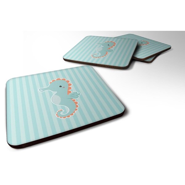 Carolines Treasures Seahorse Foam Coasters - Set of 4 - BB7124FC