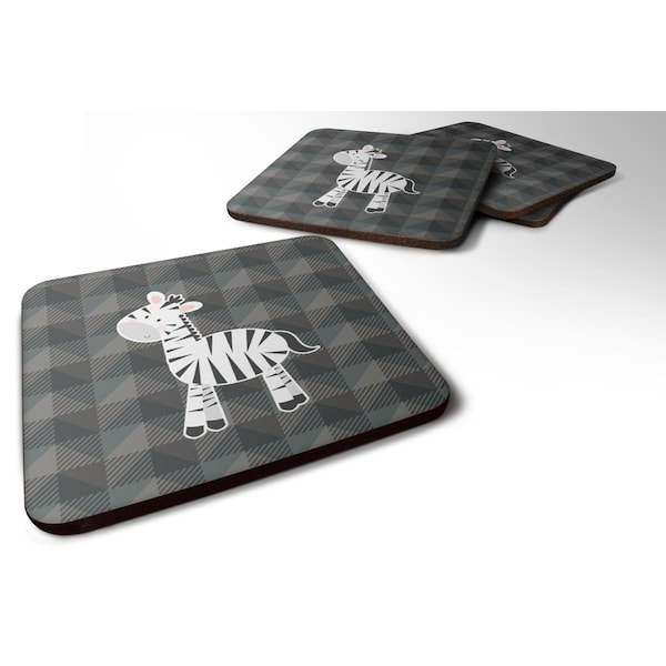 Carolines Treasures Zebra Foam Coasters - Set of 4 - BB7026FC