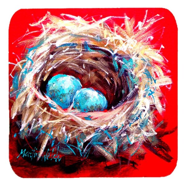 Carolines Treasures Bird Egg-Stra Speical Foam Coasters- Set of 4 - MW1024FC