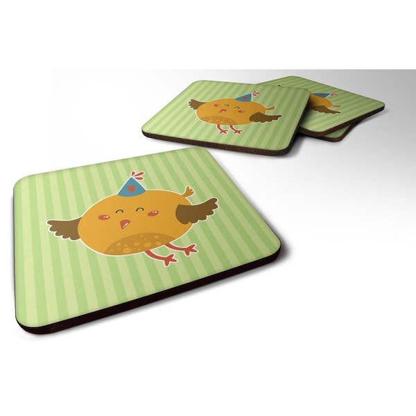 Carolines Treasures Birthday Bird Foam Coasters - Set of 4 - BB6731FC