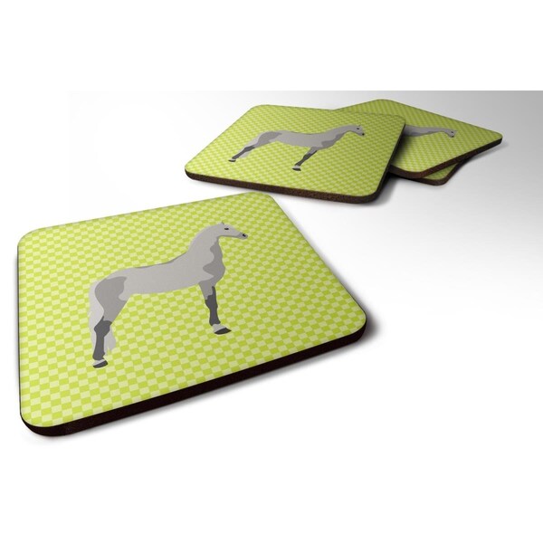 Carolines Treasures Orlov Trotter Horse Green Foam Coaster, Set of 4 - BB7734FC